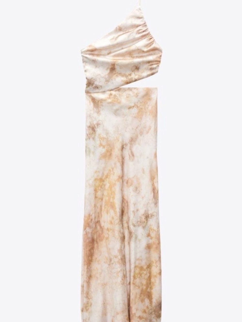 ZARA One-Shoulder Formal Marbled Gown